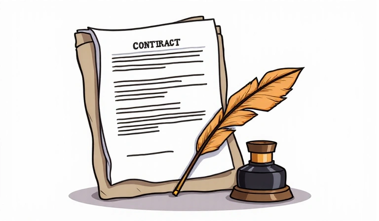 Ilustrace smlouvy a právních dokumentů
